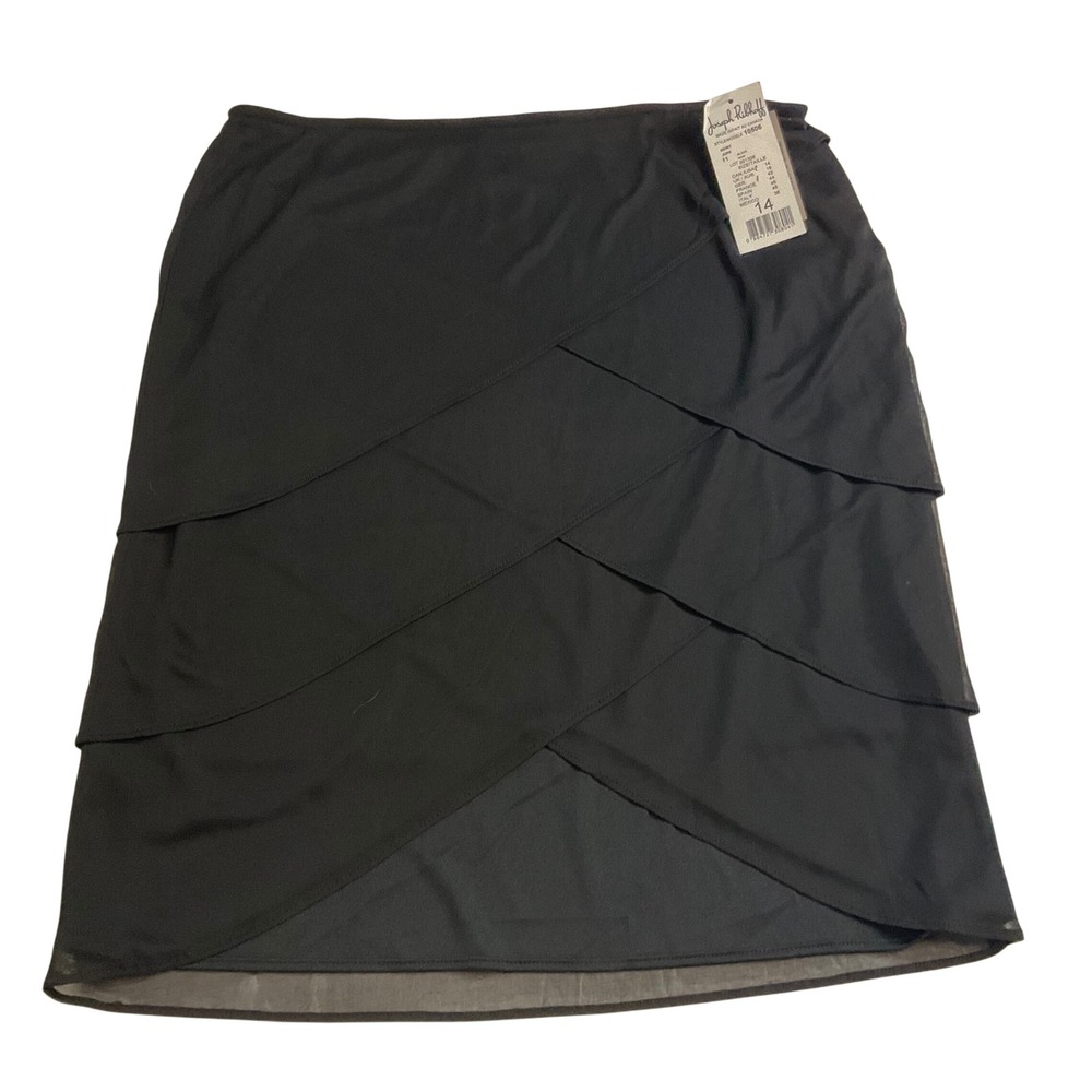 Joseph Ribkoff 10506 Jupe skirt women's 14 NWT layered tiered Career Office